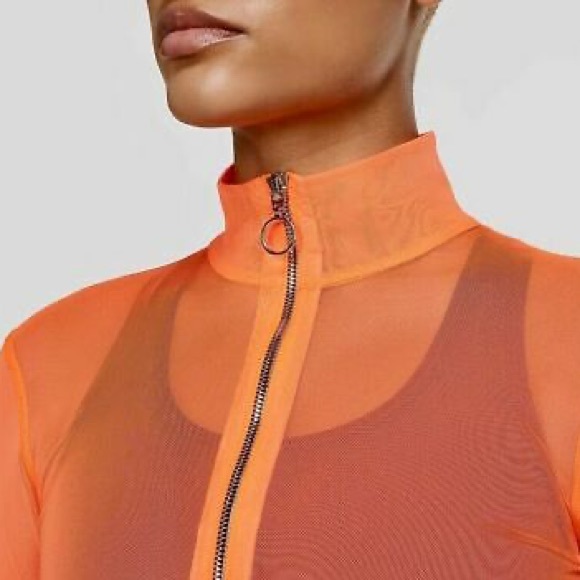 New Nike Icon Clash Sheer Mesh Hyper Crimson Bodysuit - Picture 5 of 5